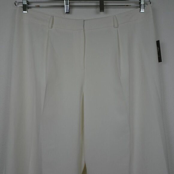 Vince Camuto Wide Leg Pants Women's Plus Size 20W Off White Pleated Dressy - Picture 2 of 9